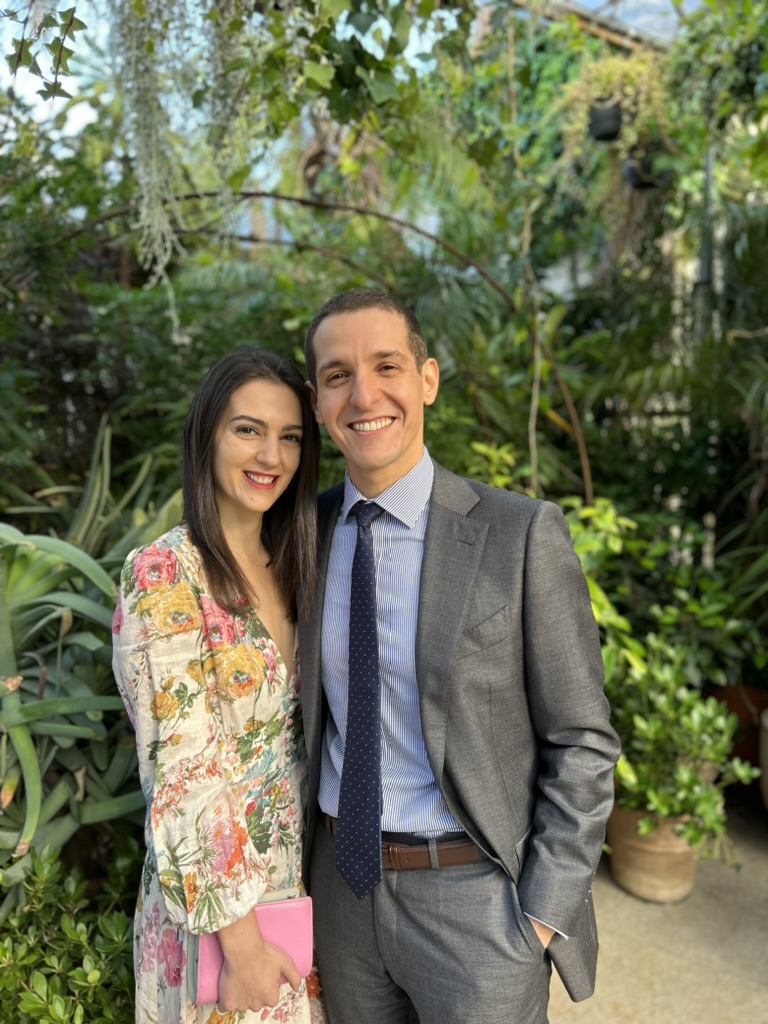 Amanda and Mohamed dressed up