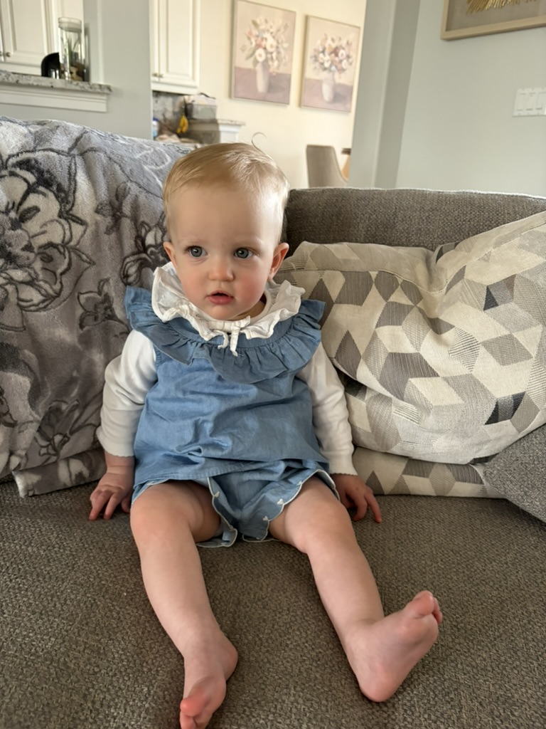 Amira on the sofa